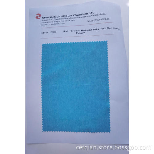 Two-tone Horizontal Stripe Four Way Spandex Fabric-9